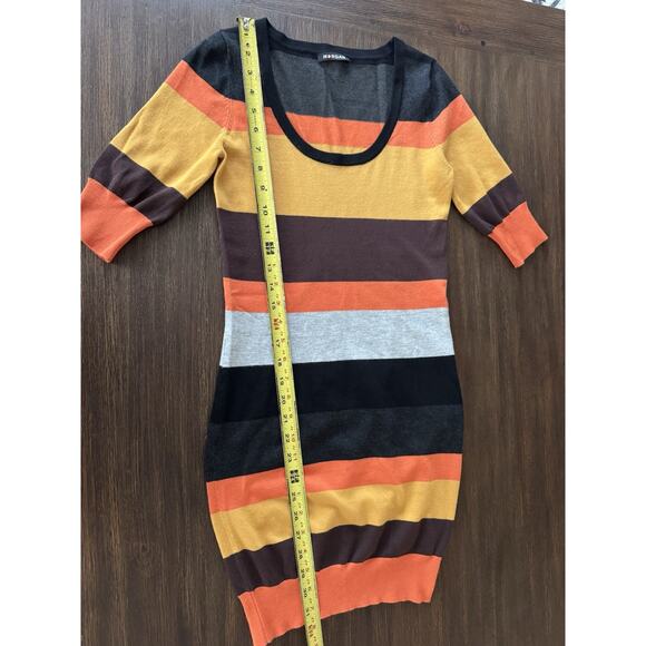 Morgan De Toi Sweater Dress Thanksgiving Fall Colors Knit Y2K Retro S/XS - Picture 6 of 10